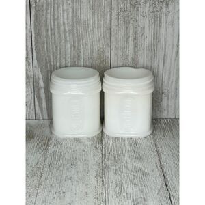 2 Vintage Milk Glass Ponds Cold Cream Jars